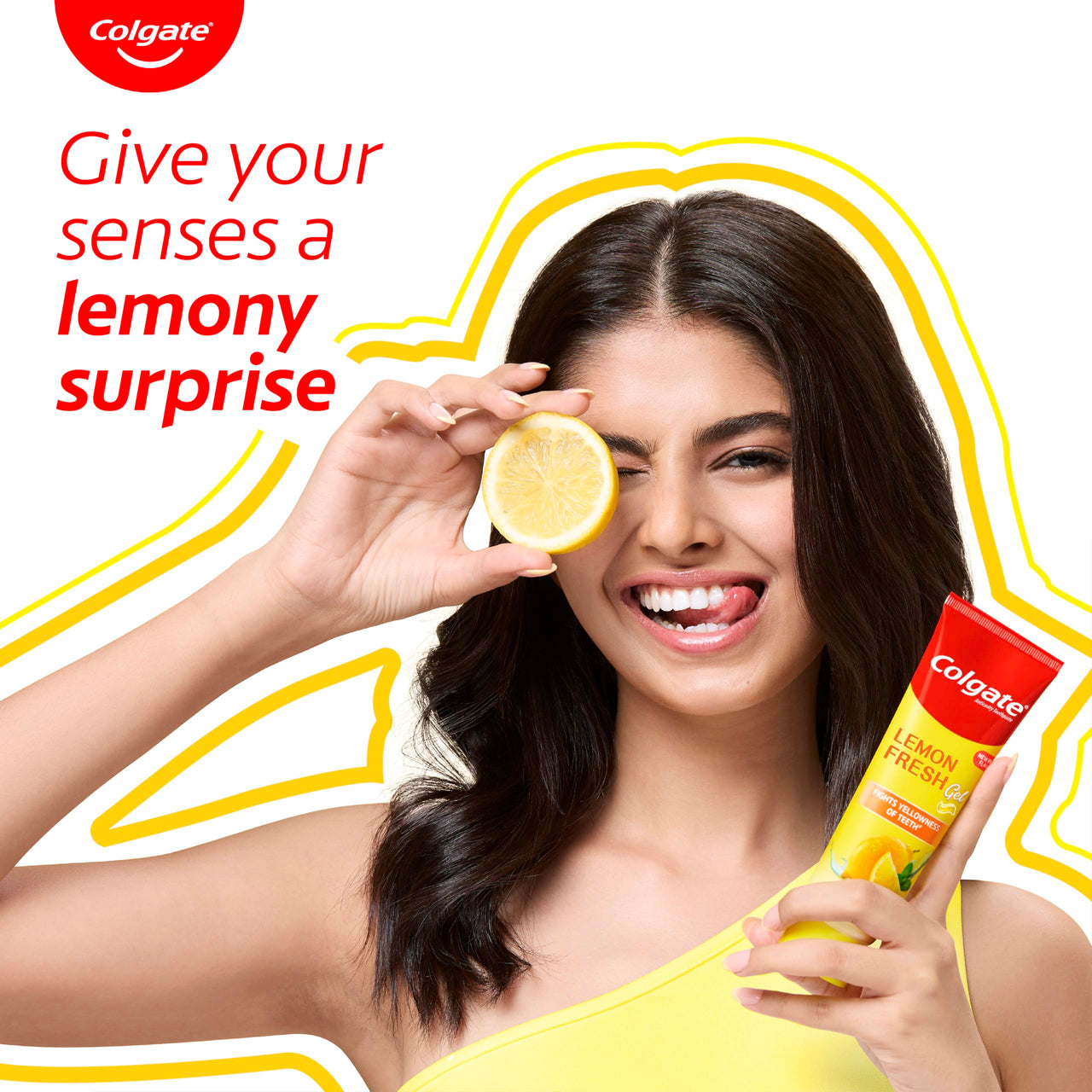 Colgate Lemon Fresh Gel Toothpaste, Fights Yellowness of Teeth, Freshens Breath, Anticavity Fluoride Toothpaste, Enamel-Safe (240gm)