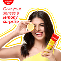Colgate Lemon Fresh Gel Toothpaste, Fights Yellowness of Teeth, Freshens Breath, Anticavity Fluoride Toothpaste, Enamel-Safe (240gm)