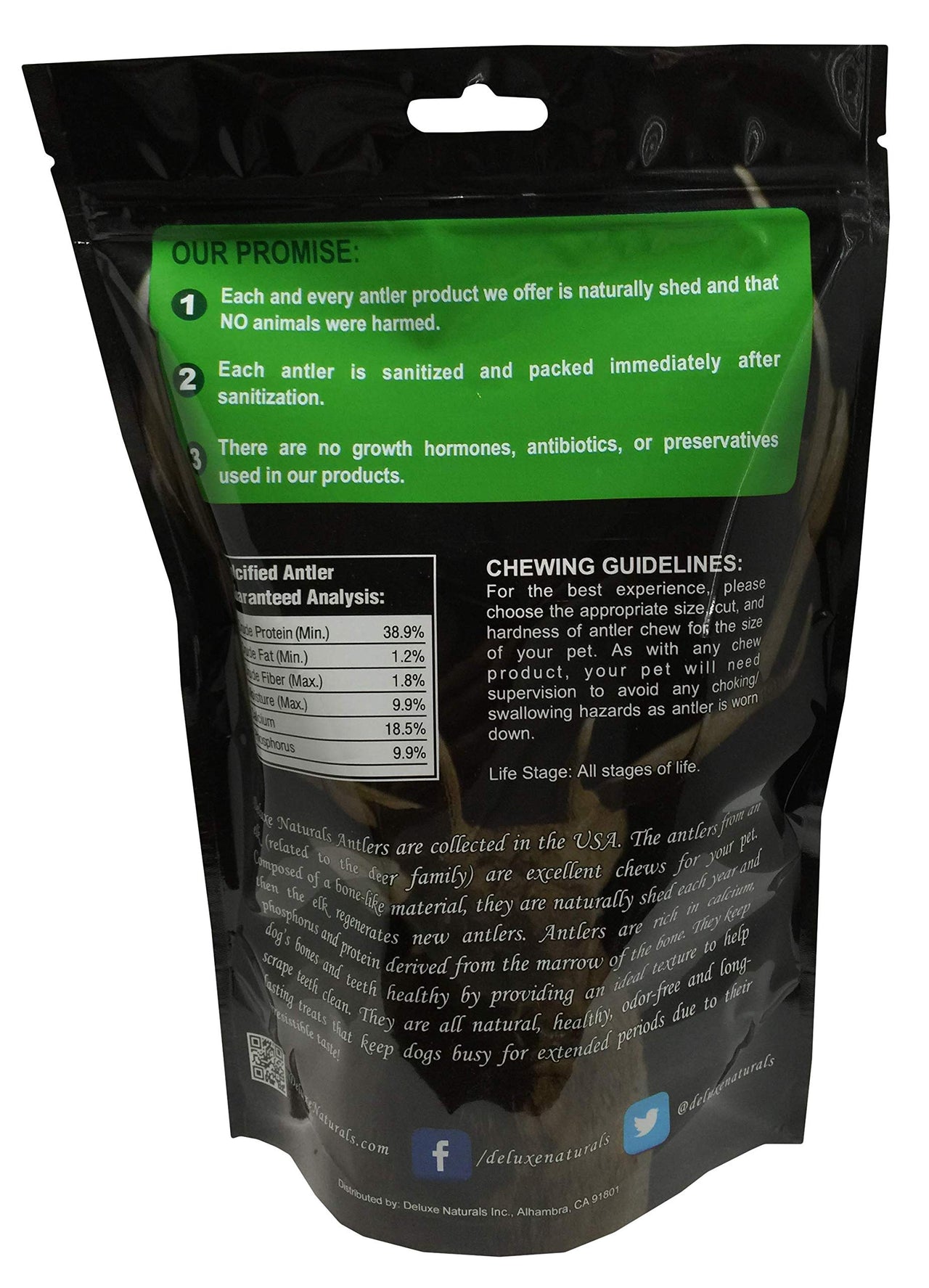 Elk Antler Chews for Dogs | Naturally Shed USA Collected Elk Antlers | All Natural A-Grade Premium Elk Antler Dog Chews | Product of USA, Single Pack Large Whole Large (Pack of 1)