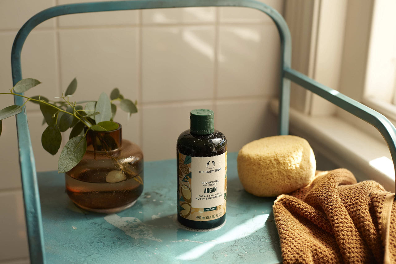 The Body Shop Wild Argan Shower Gel, 250 ML - All Skin Types | Cleanse & Refresh |Vegan