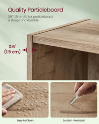 VASAGLE Bookshelf, 23.6 Inches Wide, 4-Tier Open Bookcase with Adjustable Storage Shelves, Floor Standing Unit, Cloud White ULBC164T14 1 Pack 4 Tiers (23.6