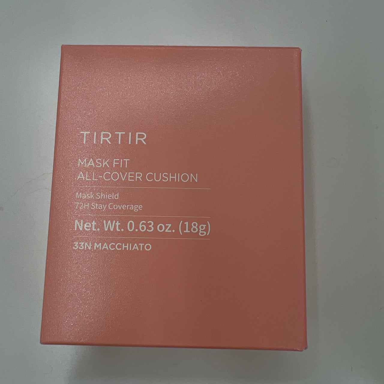 TIRTIR Mask All-Cover Cushion Foundation | Full coverage, Skin fit, Satin Glow Finish | Korean Cushion Foundation #33N MACCHIATO | 18g