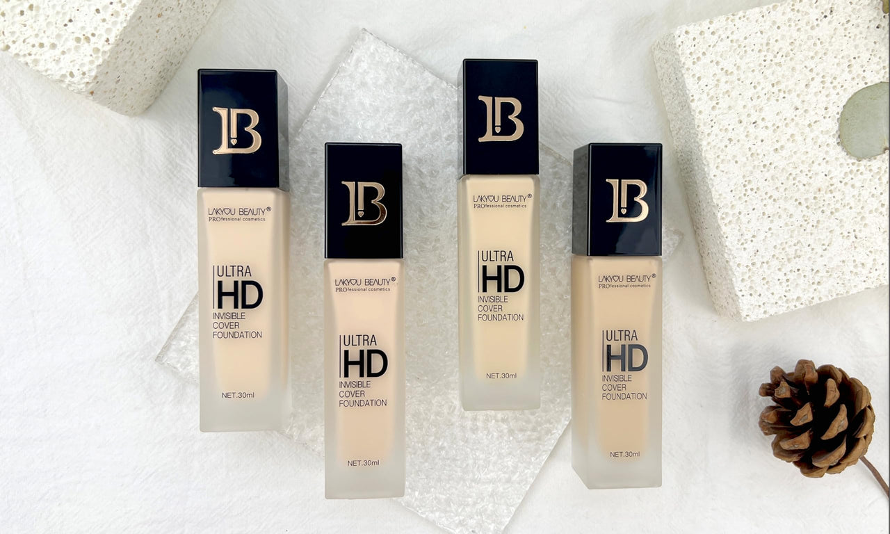 Lakyou Beauty Ultra HD Invisible Cover Foundation | Seamless Blend | High Definition Finish | Lightweight & Long-Lasting | Shade-03(Natural Beige)) | 30ml