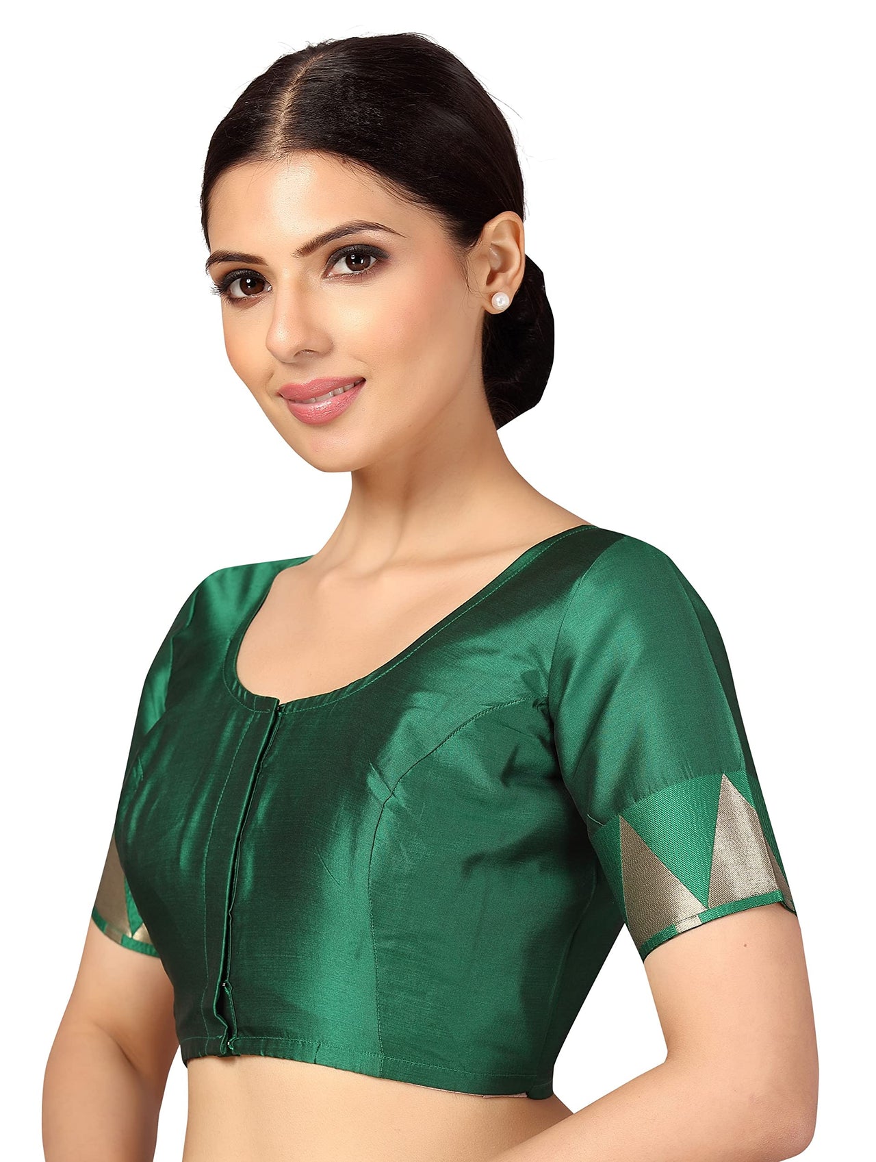 X3 Women's  Polyester Short Sleeves Silky Saree