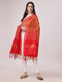 KAPAAHA Women's  Woven Silk Bandhani Patola Dupatta, Width 45 inch, Length 2.5 meter