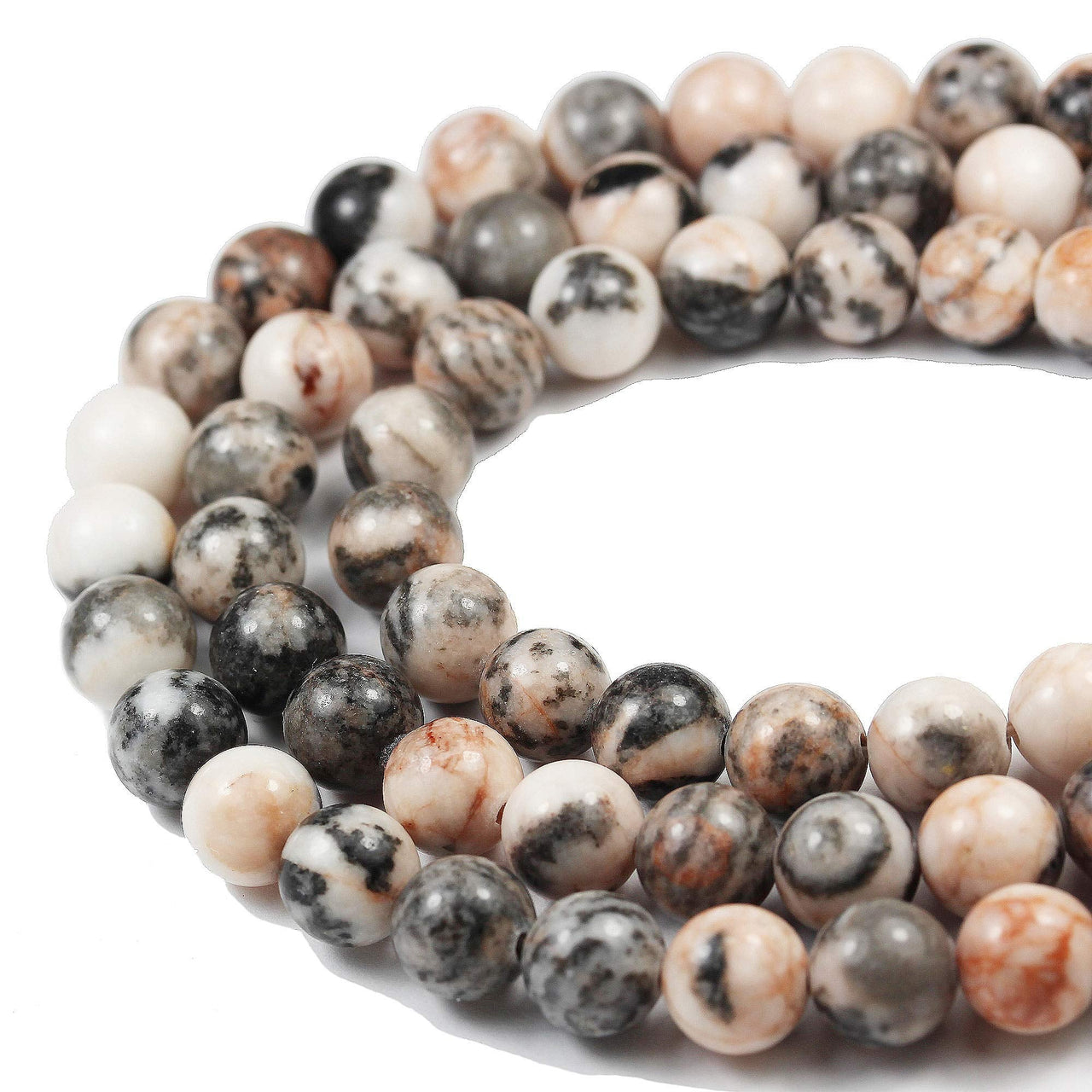 Natural Gemstone Beads for Beads & Bead assortments Energy Healing Crystals Jewelry Chakra Crystal Jewerly Beading Supplies Pink Zebra Jasper 10mm 15.5inch About 36-40 Beads