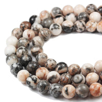 Natural Gemstone Beads for Beads & Bead assortments Energy Healing Crystals Jewelry Chakra Crystal Jewerly Beading Supplies Pink Zebra Jasper 10mm 15.5inch About 36-40 Beads