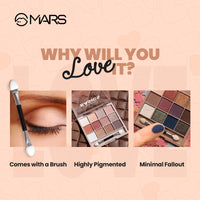 MARS BB Cream Lightweight Foundation | Blendable BB Cream for Women(30 ml) (Tan) 12 Shades Back to Basics Eyeshadow Palette with Free Applicator (14.4 gm) (Shade-02)