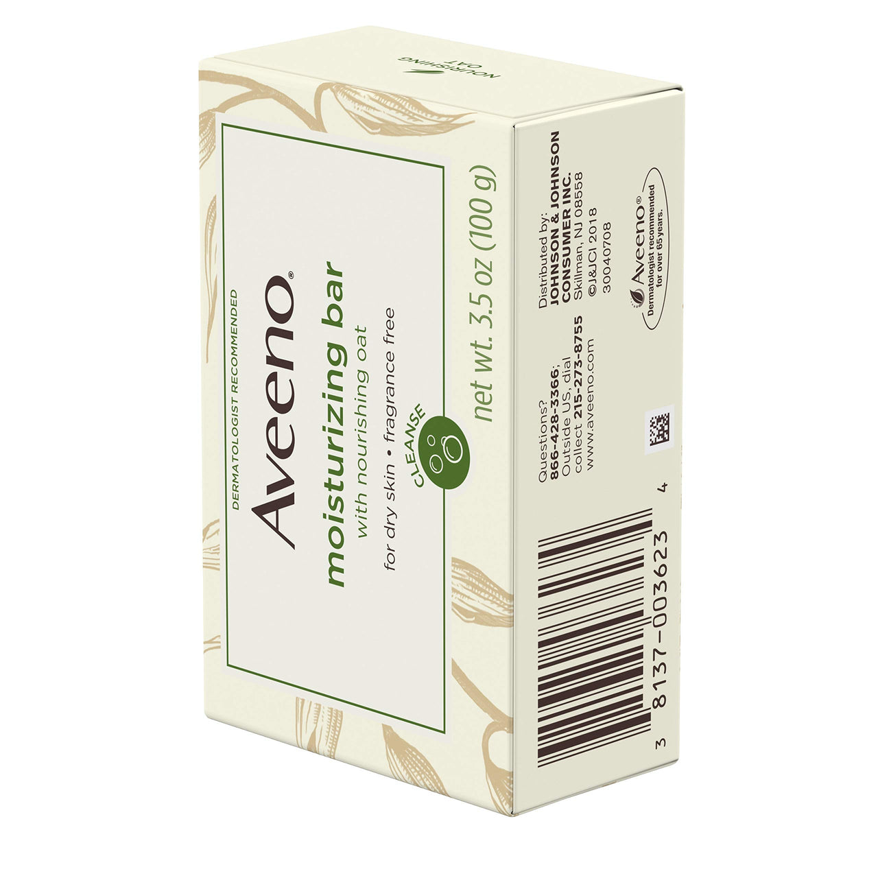 Aveeno Active Naturals Moisturizing Bar - Pack of 1, 100g