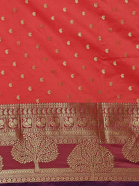 Pandadi Saree Women's  Banarasi Silk Saree With Unstitched Blouse Piece