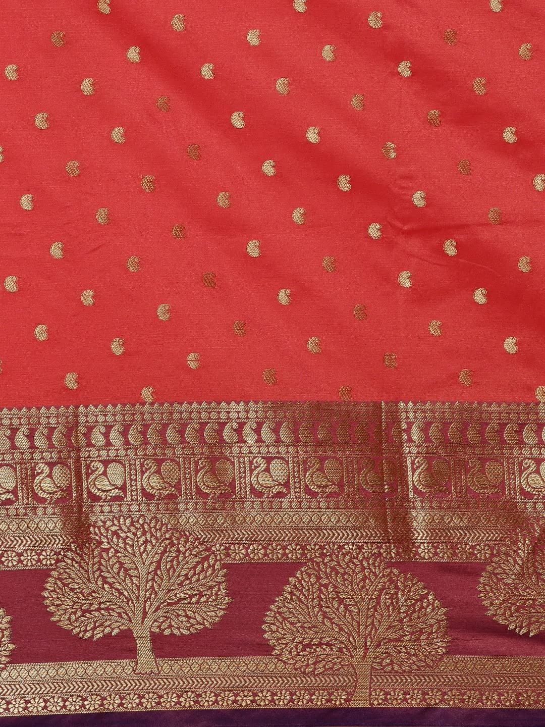 Pandadi Saree Women's  Banarasi Silk Saree With Unstitched Blouse Piece