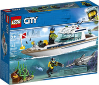 Open Box - LEGO City Great Vehicles Diving Yacht 60221 Building Kit (148 Pieces)