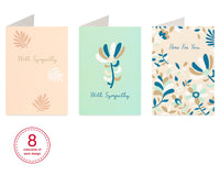 American Greetings Sympathy Cards Assortment, 6 Nature-Inspired Designs (48-Count)