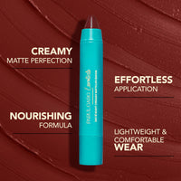 Parul Garg Beauty Creamy Matte Lip Crayon | Soft Matte & Hydrating Formula with Almond Oil & Vitamin E | Rich Pigment & Comfortable Wear | 100% Vegan (Rockstar 78)