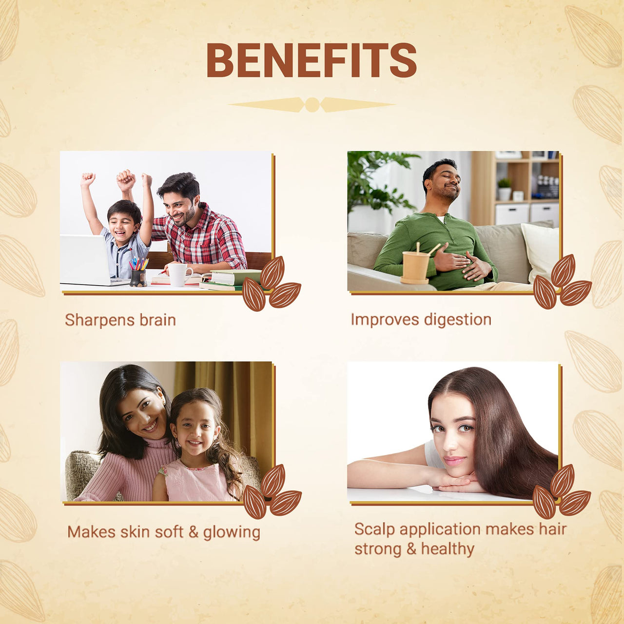 Dabur Badam Tail : Sweet Almond Oil | Rich in Vitamin -E for Healthy Skin , Hair and Body - 100ml