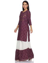 Ayukta Women Straight Kurti with Skirt