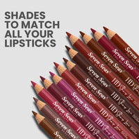 Seven Seas HD Sharp Line Lip Liner | Matte Lip Liner | Transfer-proof | Long Lasting | Highly Pigmented (Pack Of 12)
