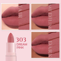Glamveda Creamy Matte Long Lasting Lipstick with Ceramides & Peptides, Lightweight, 12 Hour Wear, Smudgeproof & Transferproof - Dream Pink 303
