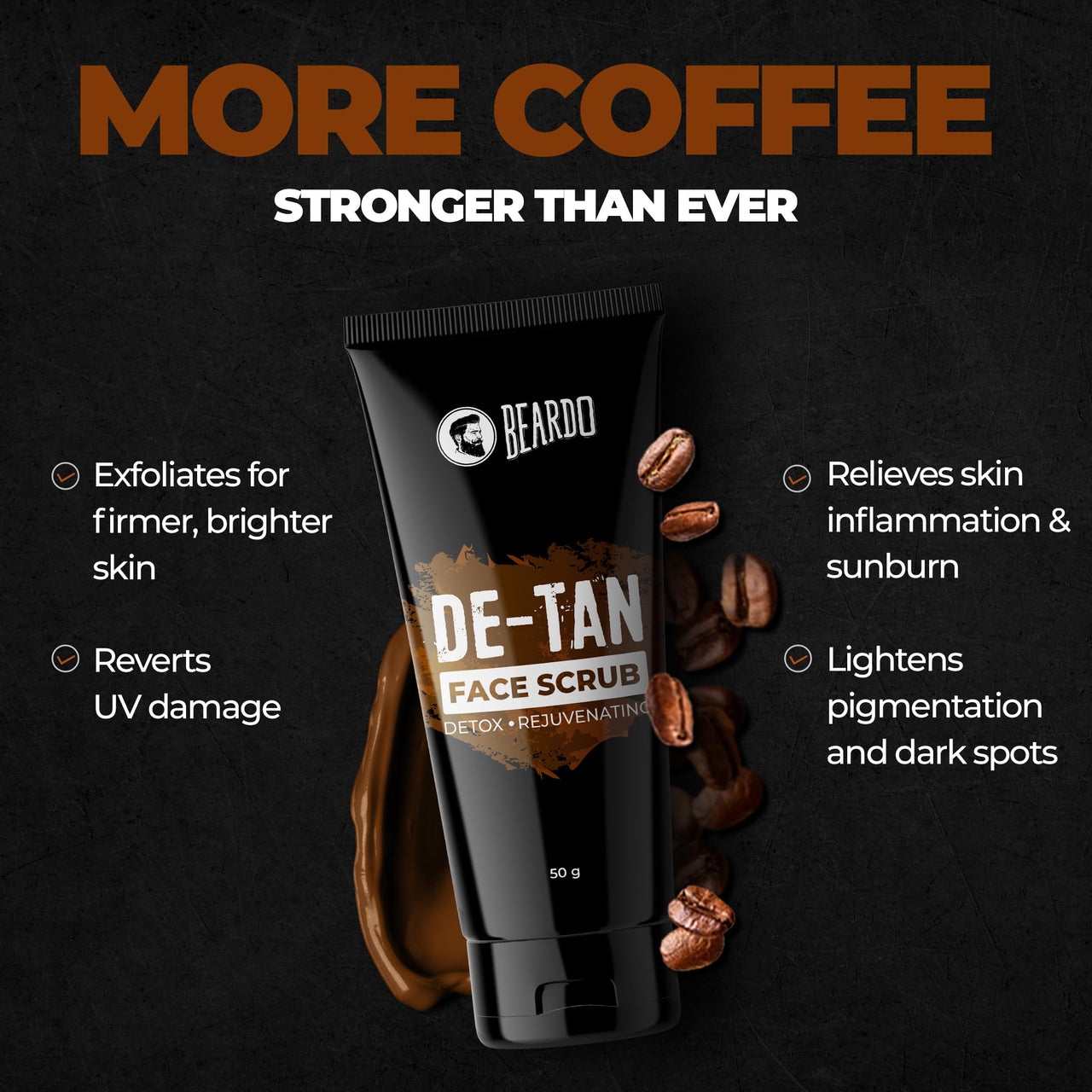 Beardo Ban the Tan Kit | Grooming kit for men | Detan Facewash for men with Coffee extracts & Vitamin E| Detan Face Scrub for Men | Gift Hamper | Gift for husband | Gift for boyfriend