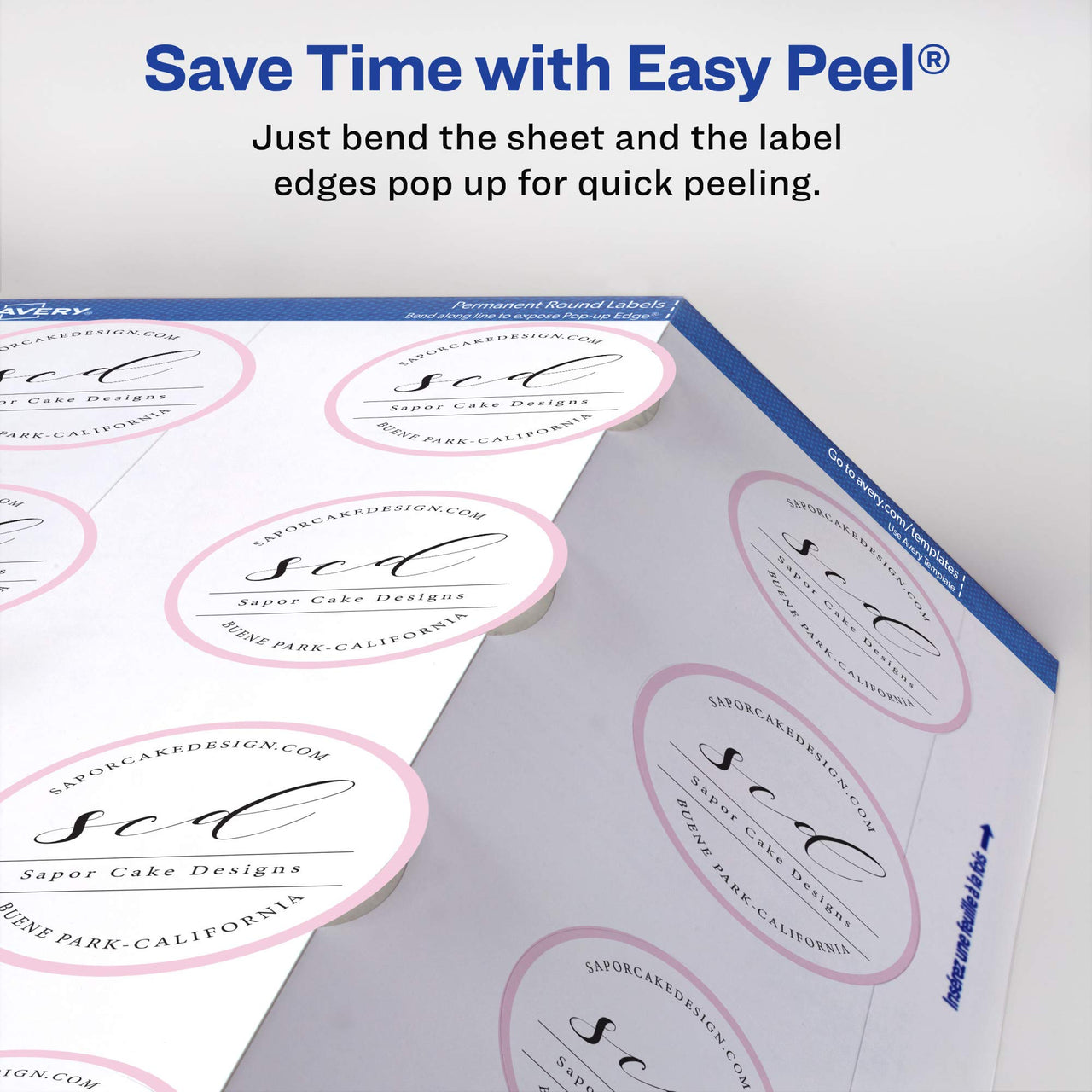 Avery Printable Round Labels with Sure Feed, 3/4" Diameter, Matte White, 800 Customizable Labels (4221)