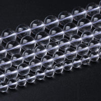 AAAAA Natural Clear White Crystal Quartz Beads Round Loose Spacer Beads for Jewelry Making DIY Bracelets Crystal Energy Healing Power Stone 60pcs 6mm 15 Inch