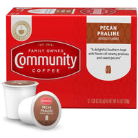 Community Coffee Pecan Praline Flavored 12 Count Coffee Pods, Medium Roast, Compatible with Keurig 2.0 K-Cup Brewers, 12 Count (Pack of 1)