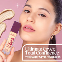 Hilary Rhoda Super Cover Foundation | Blemish Free | High Coverage & Waterproof Foundation | 24-Hour Stay & Non-Sticky Formula | Matte Finish | Blends Flawlessly | 30g (Golden Beige| Shade 04)