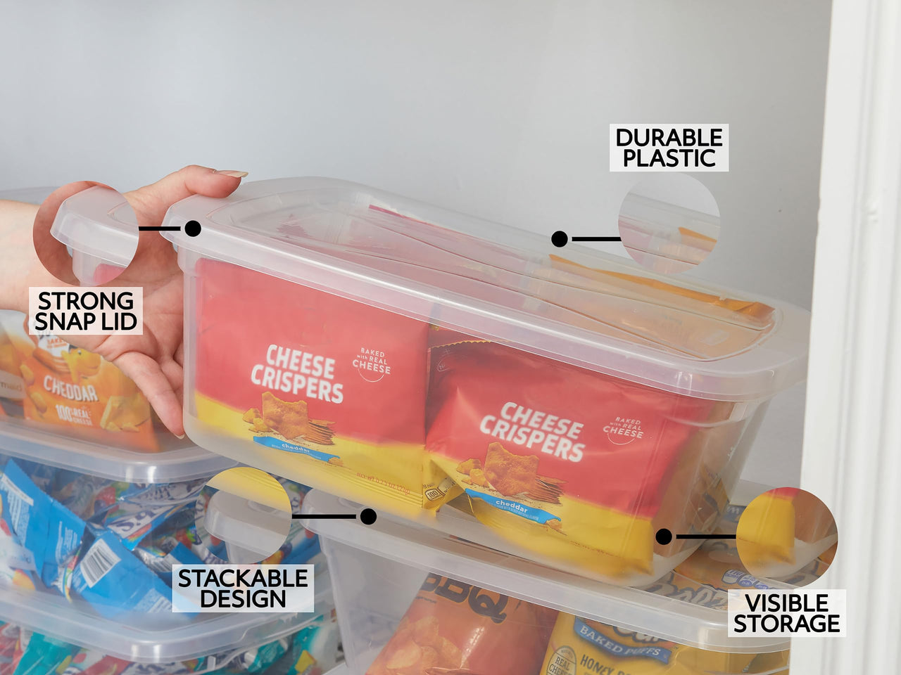 Rubbermaid Cleverstore Under the Bed 70 Qt Wheeled 2-Pack, Clear Storage Bins with Latching Lids, Stackable, BPA-Free, Made in USA Under the Bed - 2 Pack