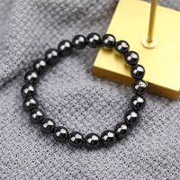 Crystal Vibe 8mm Hematite Bracelet - Elastic Adjustable Crystal Bracelet for Spiritual Healing, Positive Energy – Beaded Bracelet for men women