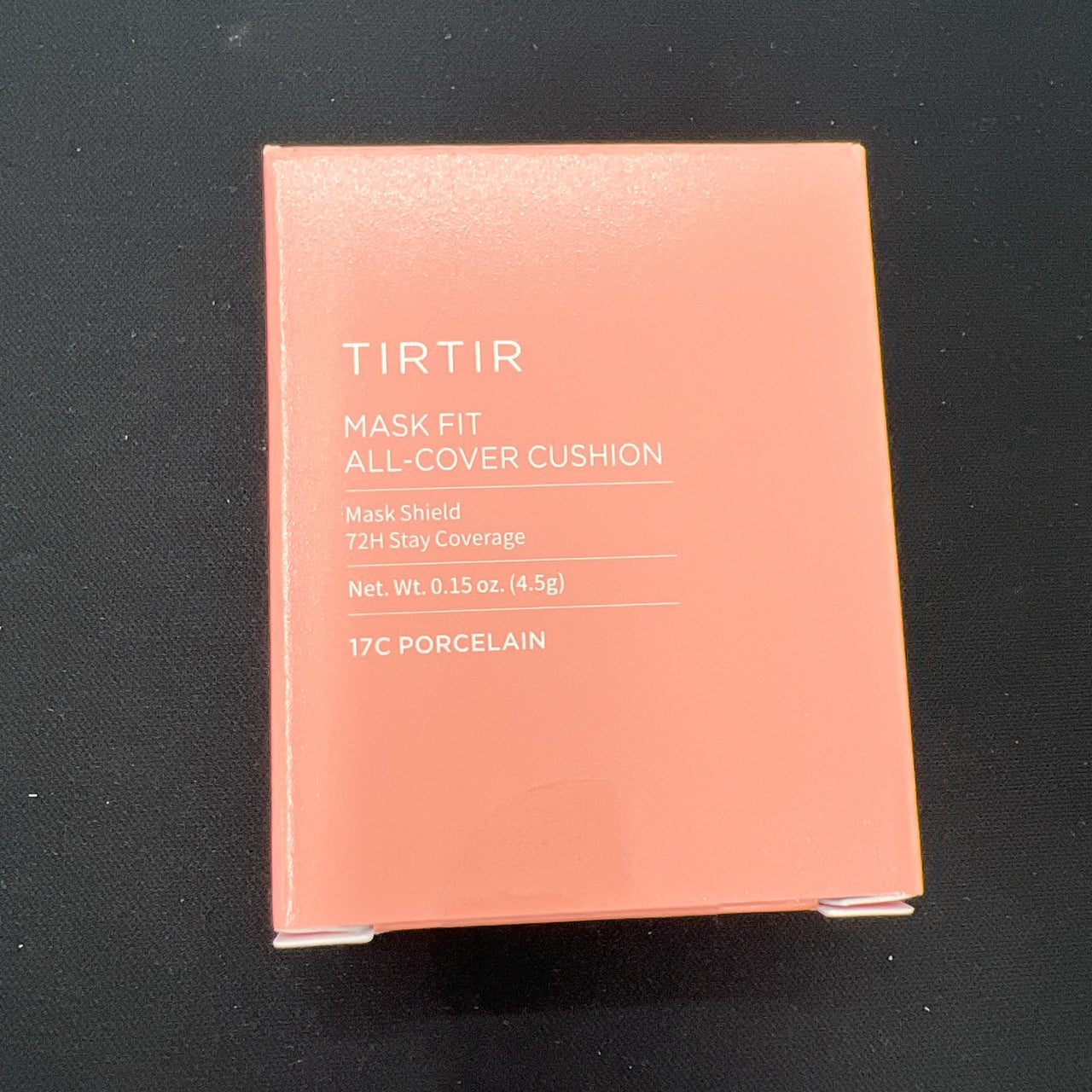 TIRTIR Mask All-Cover Cushion Foundation Full coverage | Skin fit, Satin Glow Finish | Korean Cushion Foundation #17C PORCELAIN | 4.5g
