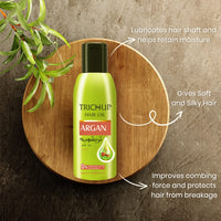 Trichup Argan Hair Care Kit For Soft, Shiny & Bouncy Hair - Oil, Shampoo & Conditioner