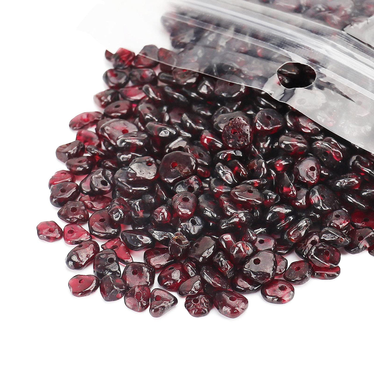 456 PCs Natural Chip Stone Beads, 5-8mm Irregular Multicolor Gemstones Loose Crystal Healing Garnet Rocks with Hole for Jewelry Making DIY Crafts