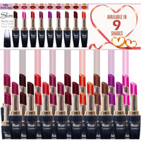 Seven Seas Cosmetics Makeup 4g Matte Lipstick Non Transfer Kiss proff Combo Set of 2 Color (violet l pink)