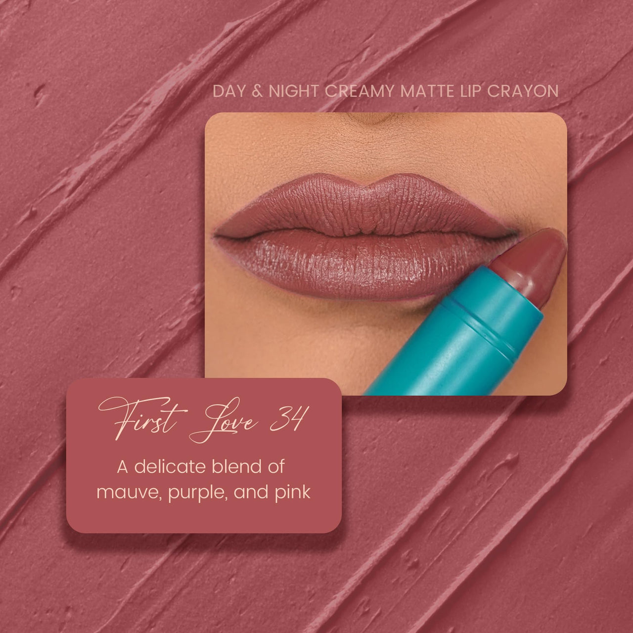 Parul Garg Beauty Creamy Matte Lip Crayon | Soft Matte & Hydrating Formula with Almond Oil & Vitamin E | Rich Pigment & Comfortable Wear | 100% Vegan (First Love 34)