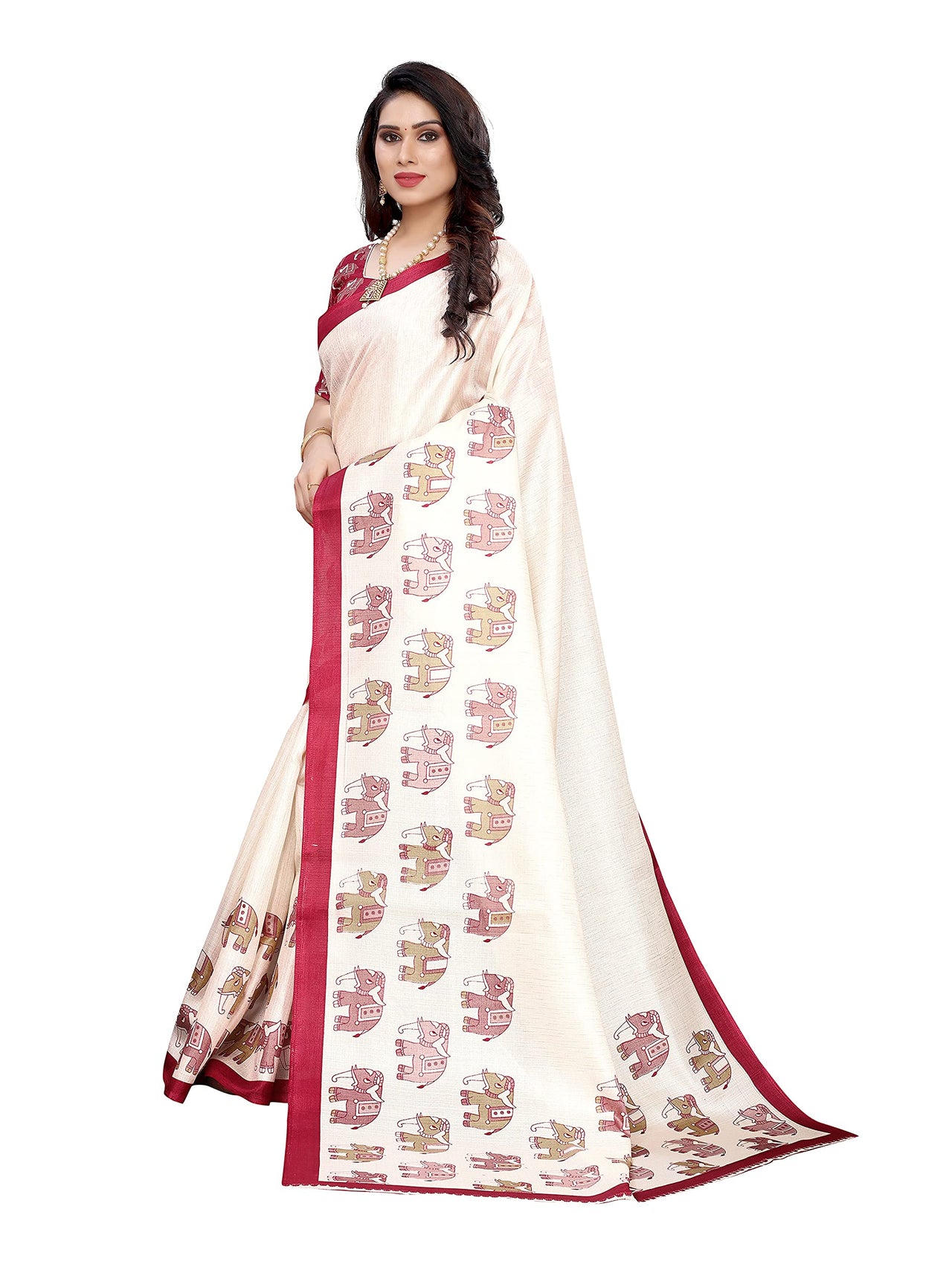 Pisara Women Khadi Silk Printed Saree