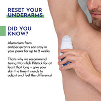 Mannlich Underarm Roll-On for Men, 2% Kojic & Salicylic Acid, Lactic Acid, Alpha Arbutin, 4% AHA & BHA | Brightens Skin, Reduces Pigmentation, Exfoliates & Prevents Body Odor | Alcohol & Aluminum Free, Dermatologically Tested- 50ml