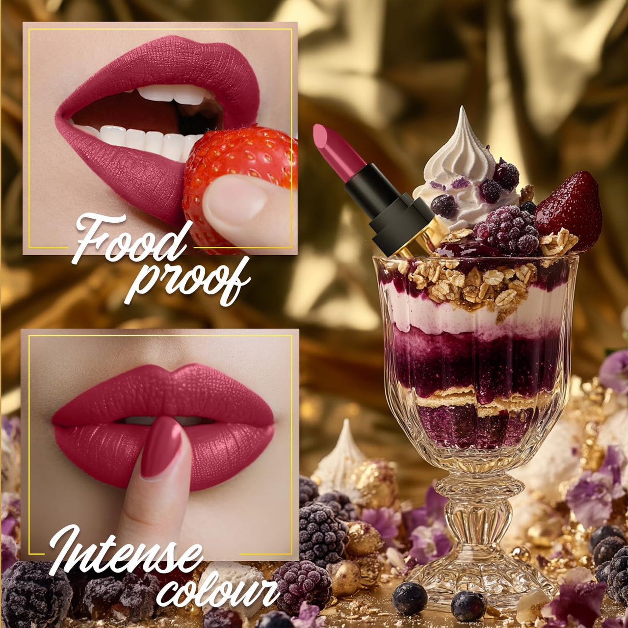 FACES CANADA Comfy Matte Velvet Touch Lipstick - Acai Parfait 12, 4.2g | Velvety Matte Finish | 8HR Longstay | Intense Colour | Hydrating Lips | Smooth Application