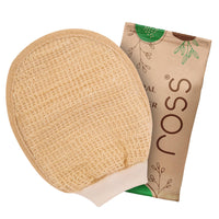 Ross Natural Ramie Bath Glove Scrubber – Gentle Exfoliating Glove for Deep Cleansing, High-Lather Foam, and Smooth, Refreshed Skin – Perfect for Removing Dead Skin & Impurities (Pack of 1)