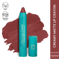 Parul Garg Beauty Creamy Matte Lip Crayon | Soft Matte & Hydrating Formula with Almond Oil & Vitamin E | Rich Pigment & Comfortable Wear | 100% Vegan (Rockstar 78)