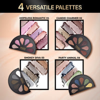 FACESCANADA 6 in 1 Eyeshadow Palette - Hopeless Romantic 01, 6g | Olive Butter & Macadamia Oil | Vibrant Colors | Highly Pigmented | Easily Blendable | Silky Satin Texture | No Crease | Cruelty-Free
