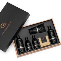The Man Company Charcoal Grooming Kit for Men with Body Wash, Hair Shampoo, Face Scrub, Face Wash, Cleansing Gel, Soap Bar | Gift Set for Brother, Husband, Boyfriend - Pack of 6
