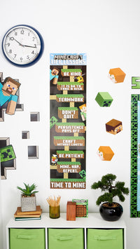 Eureka Minecraft Life Lessons Vertical Classroom Banner for Teachers, 12