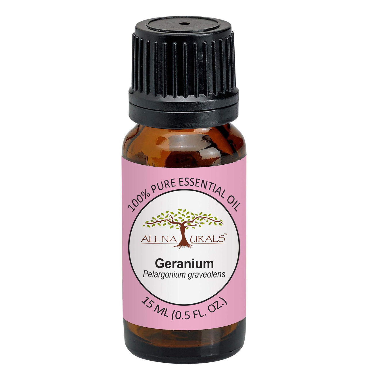 All Naturals Geranium Essential Oil 100% Pure for Massage, Relaxation, Skin Cooling & Natural Perfumes - 15 mL