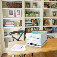 Bankers Box 12 Pack Standard Duty File Storage Boxes, Standard Assembly, Removable Lid, Letter/Legal (0071301)