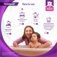Tedibar Rich Moisturising Baby Body Wash 250ml with Skin Friendly PH | 100% Soap & Alkali Free With Tedibar Moisturising Baby Bathing Bar 75g(Pack of 1) with Skin Friendly PH- By Torrent Pharma