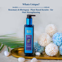 Blue Nectar Keratin Rosemary Shampoo for Hair Growth | Natural Hair Shampoo for Curly, Frizzy & Dry Hair | Paraben & Sulphate Free Shampoo for Men & Women (16 Herbs, 200ml)