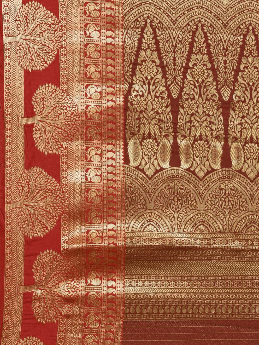 Pandadi Saree Women's  Banarasi Silk Saree With Unstitched Blouse Piece