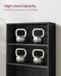 VASAGLE Bookshelf, 23.6 Inches Wide, 4-Tier Open Bookcase with Adjustable Storage Shelves, Floor Standing Unit, Cloud White ULBC164T14 1 Pack 4 Tiers (23.6