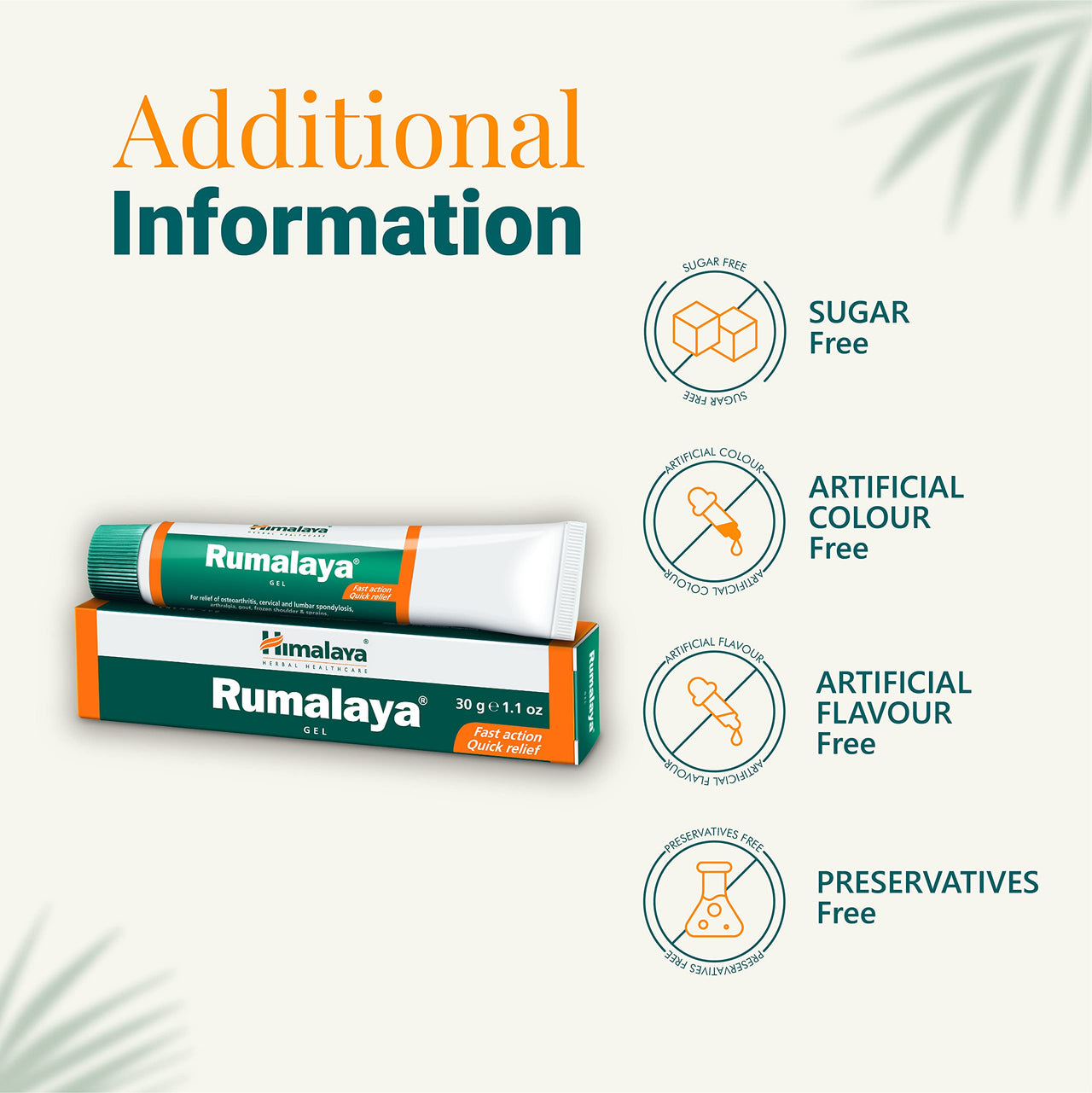 Himalaya Rumalaya Gel| Quick Relief Formula For Body Pain| Back Pain, Knee Pain, Muscle Pain, Sprains| Ayurvedic | 30G