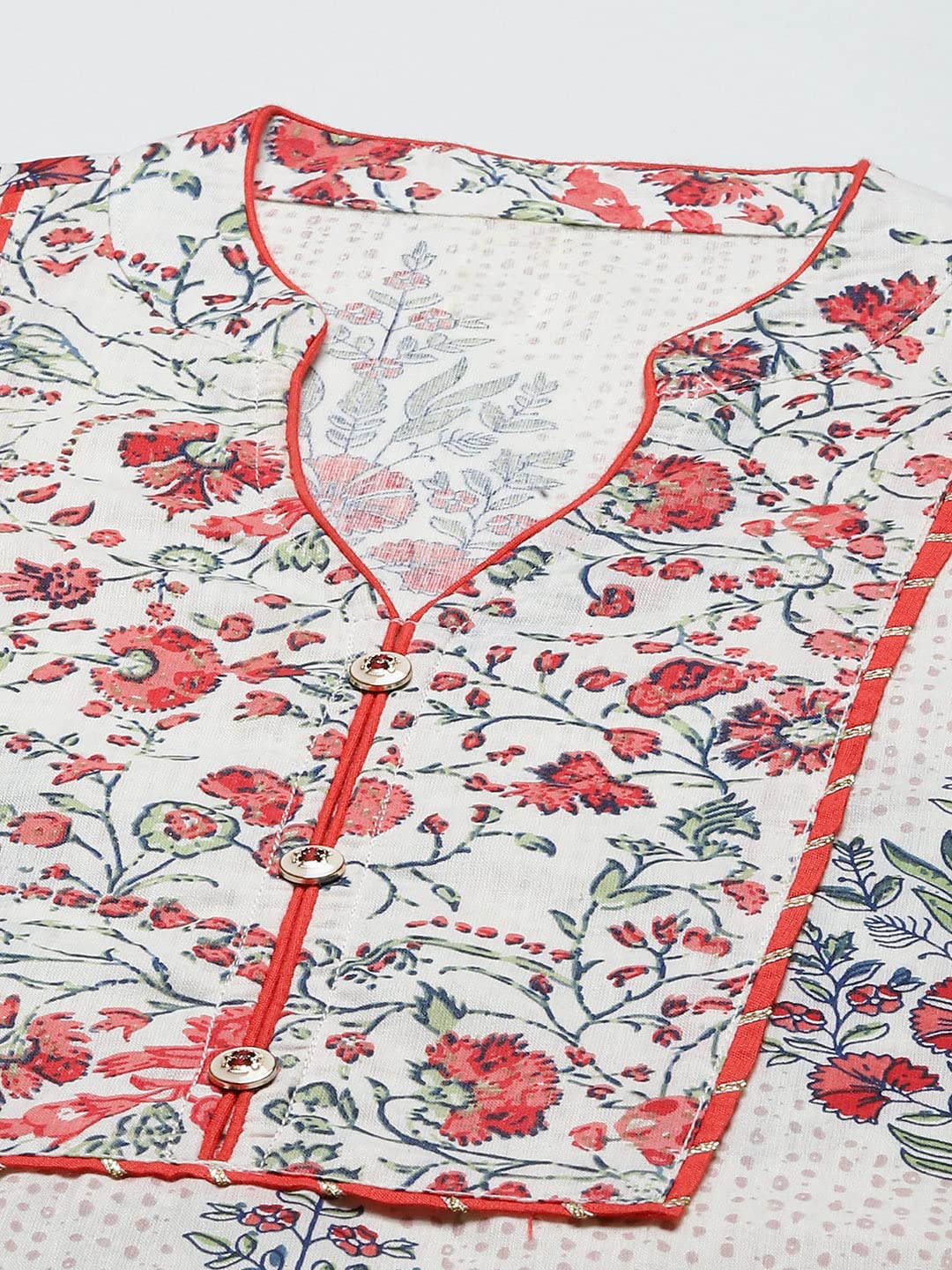 Vaamsi Women's  Pure Cotton Printed Kurta Pant Dupatta Set